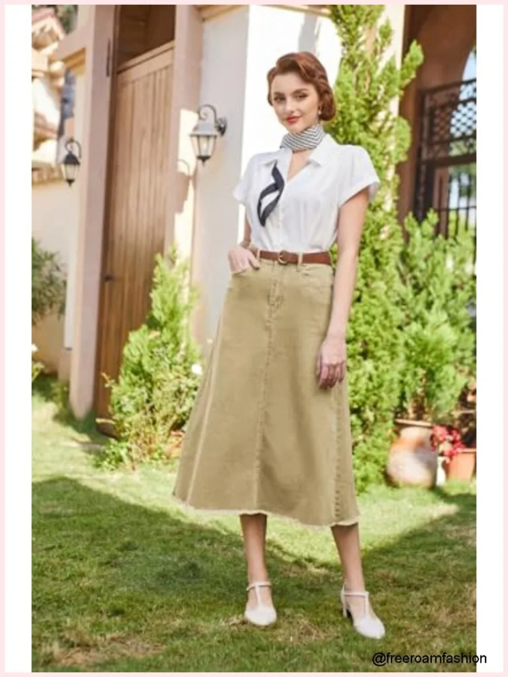 Vintage Denim Skirts for Women Elastic High Waist Frayed Raw Hem A-Line Maxi
